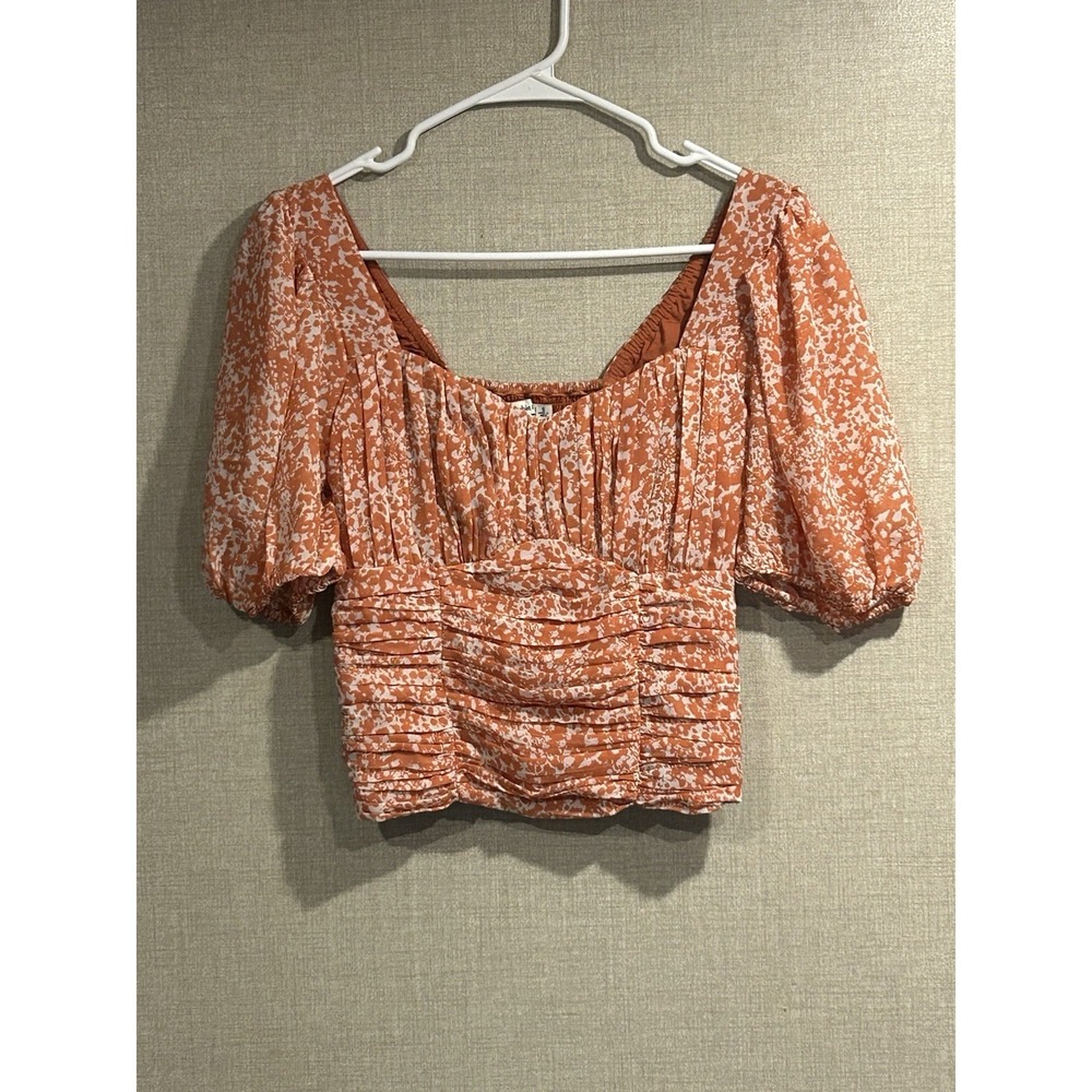 Abercrombie And Finch, Crop Top, Boho, Puff Sleeves, Cottage, Core, Prairie.
